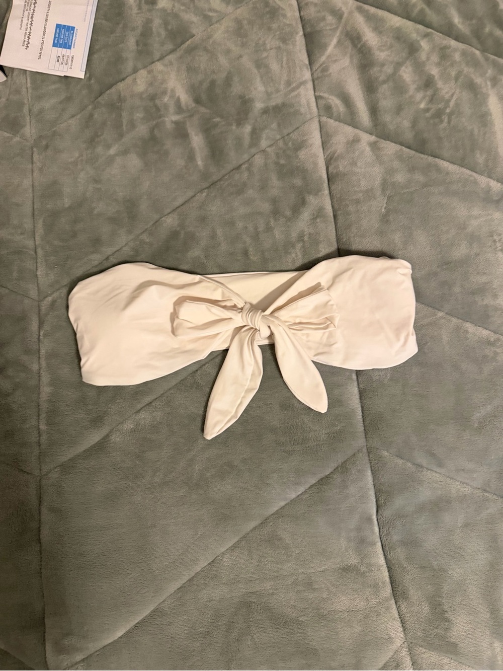 Lulu's White Strapless Tie-Front Bandeau